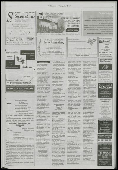 Wijks Nieuws / Bunniks Nieuws, 10 augustus 2005 (nr. 32, jrg. 41)