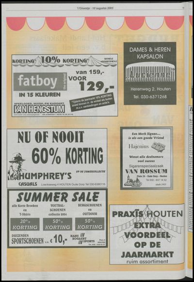 Wijks Nieuws / Bunniks Nieuws, 10 augustus 2005 (nr. 32, jrg. 41)