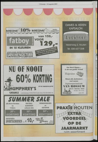 Wijks Nieuws / Bunniks Nieuws, 10 augustus 2005 (nr. 32, jrg. 41)