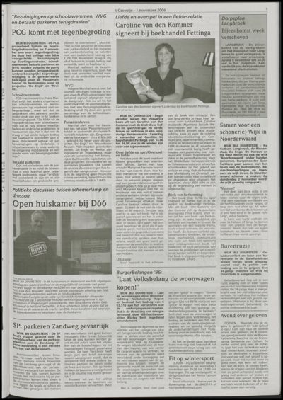 Wijks Nieuws / Bunniks Nieuws, 1 november 2006 (nr. 44, jrg. 42)