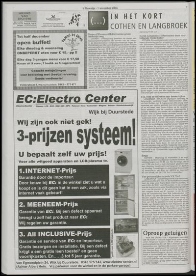 Wijks Nieuws / Bunniks Nieuws, 1 november 2006 (nr. 44, jrg. 42)