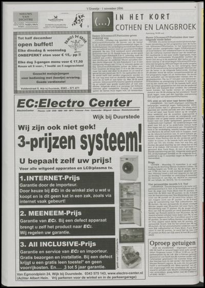 Wijks Nieuws / Bunniks Nieuws, 1 november 2006 (nr. 44, jrg. 42)