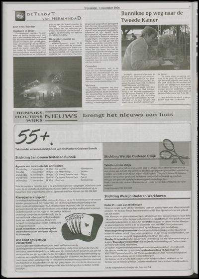 Wijks Nieuws / Bunniks Nieuws, 1 november 2006 (nr. 44, jrg. 42)