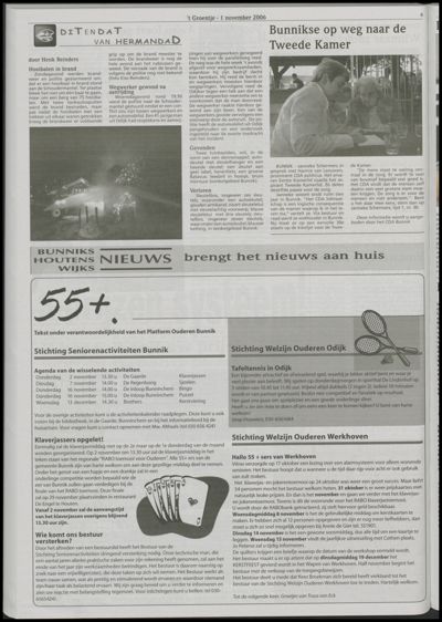 Wijks Nieuws / Bunniks Nieuws, 1 november 2006 (nr. 44, jrg. 42)