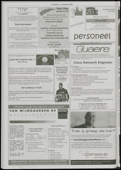 Wijks Nieuws / Bunniks Nieuws, 1 november 2006 (nr. 44, jrg. 42)