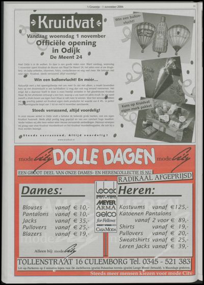 Wijks Nieuws / Bunniks Nieuws, 1 november 2006 (nr. 44, jrg. 42)
