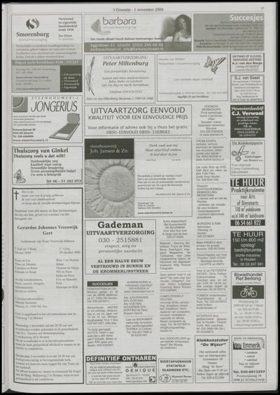 Wijks Nieuws / Bunniks Nieuws, 1 november 2006 (nr. 44, jrg. 42)