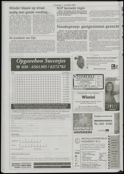 Wijks Nieuws / Bunniks Nieuws, 1 november 2006 (nr. 44, jrg. 42)