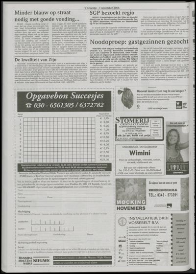 Wijks Nieuws / Bunniks Nieuws, 1 november 2006 (nr. 44, jrg. 42)