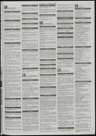Wijks Nieuws / Bunniks Nieuws, 1 november 2006 (nr. 44, jrg. 42)
