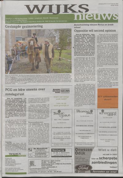Wijks Nieuws / Bunniks Nieuws, 10 januari 2007 (nr. 2, jrg. 43)