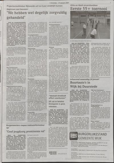 Wijks Nieuws / Bunniks Nieuws, 10 januari 2007 (nr. 2, jrg. 43)