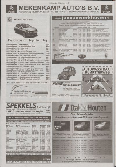 Wijks Nieuws / Bunniks Nieuws, 10 januari 2007 (nr. 2, jrg. 43)