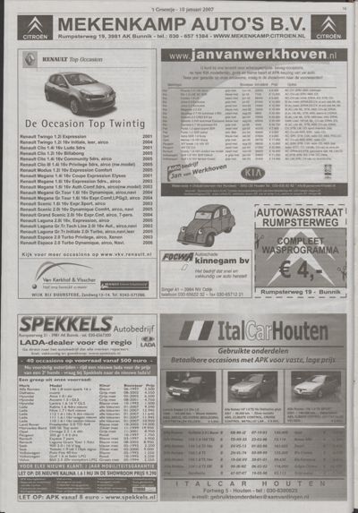 Wijks Nieuws / Bunniks Nieuws, 10 januari 2007 (nr. 2, jrg. 43)