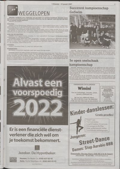 Wijks Nieuws / Bunniks Nieuws, 10 januari 2007 (nr. 2, jrg. 43)