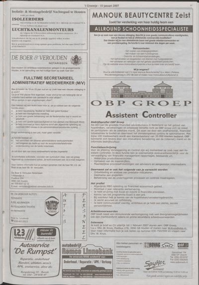 Wijks Nieuws / Bunniks Nieuws, 10 januari 2007 (nr. 2, jrg. 43)