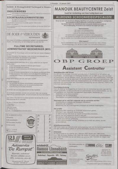 Wijks Nieuws / Bunniks Nieuws, 10 januari 2007 (nr. 2, jrg. 43)