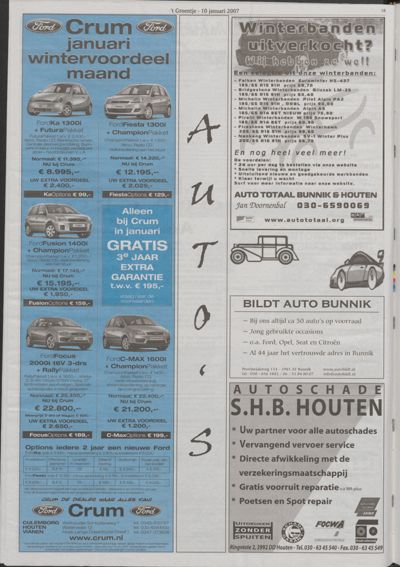 Wijks Nieuws / Bunniks Nieuws, 10 januari 2007 (nr. 2, jrg. 43)
