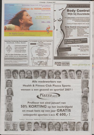 Wijks Nieuws / Bunniks Nieuws, 10 januari 2007 (nr. 2, jrg. 43)