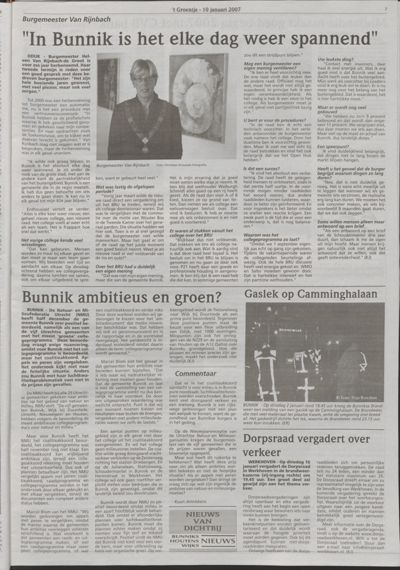 Wijks Nieuws / Bunniks Nieuws, 10 januari 2007 (nr. 2, jrg. 43)