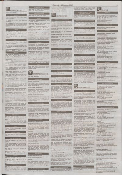Wijks Nieuws / Bunniks Nieuws, 10 januari 2007 (nr. 2, jrg. 43)