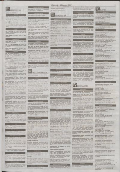 Wijks Nieuws / Bunniks Nieuws, 10 januari 2007 (nr. 2, jrg. 43)
