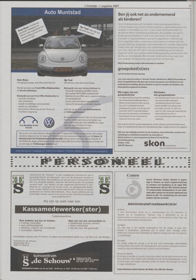 Wijks Nieuws / Bunniks Nieuws, 1 augustus 2007 (nr. 31, jrg. 43)