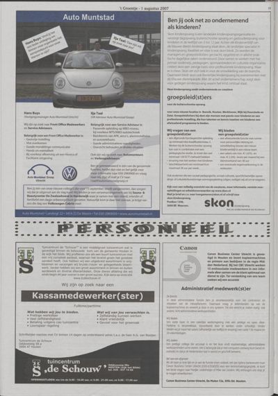 Wijks Nieuws / Bunniks Nieuws, 1 augustus 2007 (nr. 31, jrg. 43)