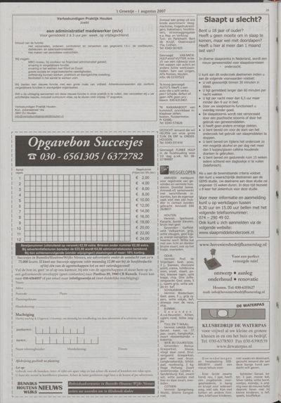 Wijks Nieuws / Bunniks Nieuws, 1 augustus 2007 (nr. 31, jrg. 43)