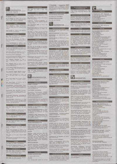 Wijks Nieuws / Bunniks Nieuws, 1 augustus 2007 (nr. 31, jrg. 43)