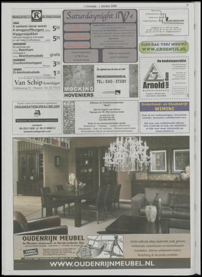 Wijks Nieuws / Bunniks Nieuws, 1 oktober 2008 (nr. 40, jrg. 44)