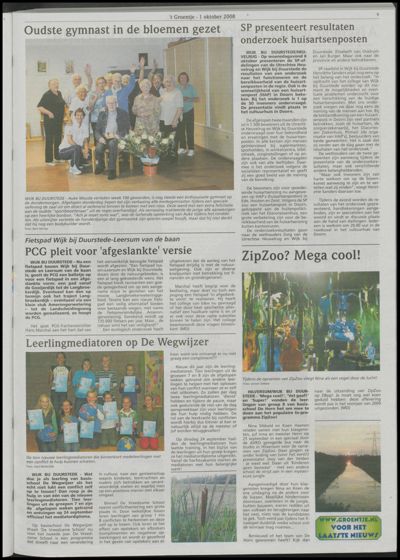 Wijks Nieuws / Bunniks Nieuws, 1 oktober 2008 (nr. 40, jrg. 44)
