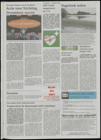 Wijks Nieuws / Bunniks Nieuws, 1 oktober 2008 (nr. 40, jrg. 44)