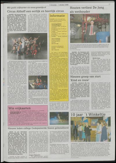 Wijks Nieuws / Bunniks Nieuws, 1 oktober 2008 (nr. 40, jrg. 44)