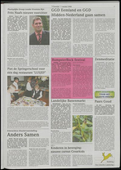 Wijks Nieuws / Bunniks Nieuws, 1 oktober 2008 (nr. 40, jrg. 44)