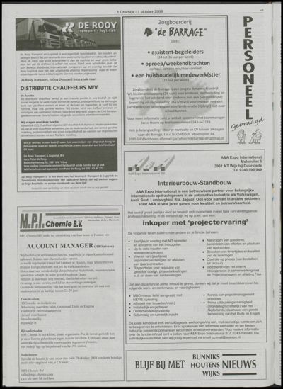 Wijks Nieuws / Bunniks Nieuws, 1 oktober 2008 (nr. 40, jrg. 44)