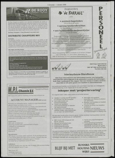 Wijks Nieuws / Bunniks Nieuws, 1 oktober 2008 (nr. 40, jrg. 44)