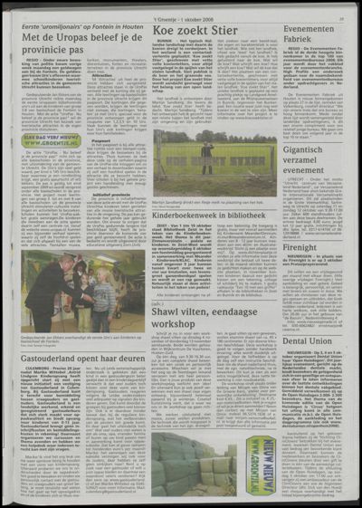 Wijks Nieuws / Bunniks Nieuws, 1 oktober 2008 (nr. 40, jrg. 44)