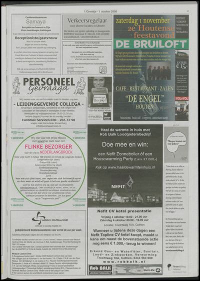 Wijks Nieuws / Bunniks Nieuws, 1 oktober 2008 (nr. 40, jrg. 44)