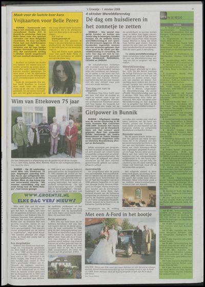 Wijks Nieuws / Bunniks Nieuws, 1 oktober 2008 (nr. 40, jrg. 44)