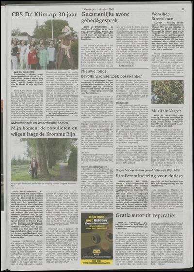 Wijks Nieuws / Bunniks Nieuws, 1 oktober 2008 (nr. 40, jrg. 44)