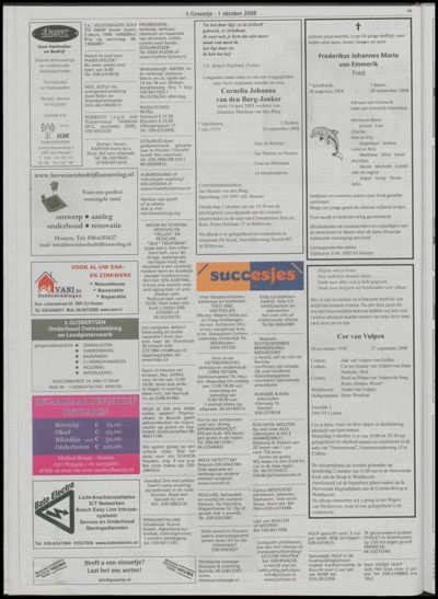 Wijks Nieuws / Bunniks Nieuws, 1 oktober 2008 (nr. 40, jrg. 44)