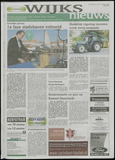 Wijks Nieuws / Bunniks Nieuws, 1 oktober 2008 (nr. 40, jrg. 44)