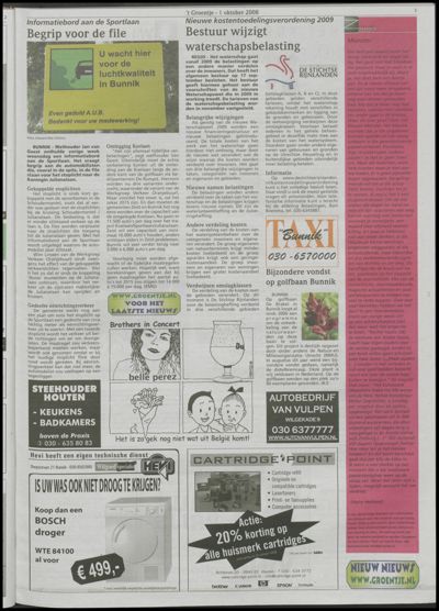 Wijks Nieuws / Bunniks Nieuws, 1 oktober 2008 (nr. 40, jrg. 44)