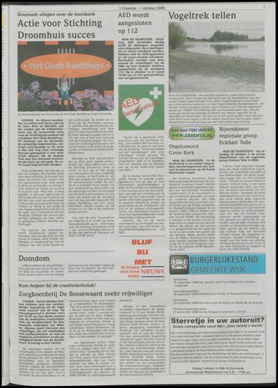 Wijks Nieuws / Bunniks Nieuws, 1 oktober 2008 (nr. 40, jrg. 44)