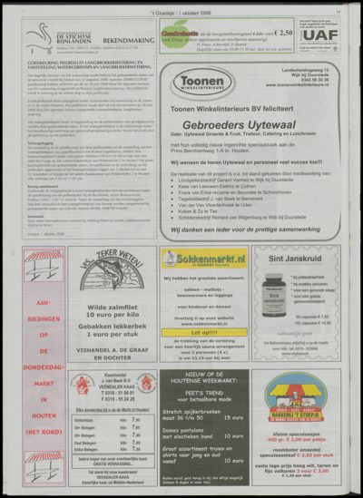 Wijks Nieuws / Bunniks Nieuws, 1 oktober 2008 (nr. 40, jrg. 44)