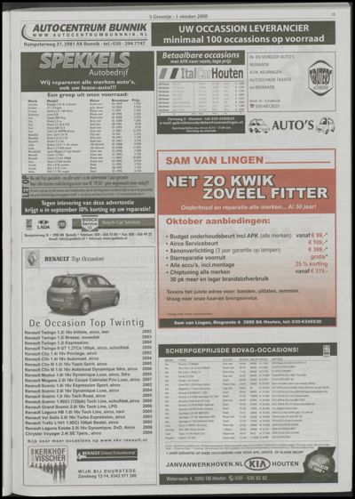 Wijks Nieuws / Bunniks Nieuws, 1 oktober 2008 (nr. 40, jrg. 44)