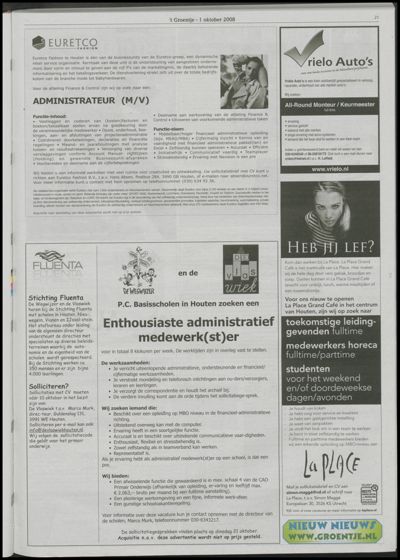 Wijks Nieuws / Bunniks Nieuws, 1 oktober 2008 (nr. 40, jrg. 44)