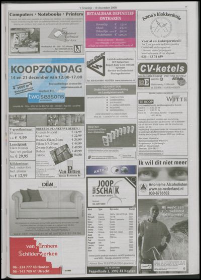 Wijks Nieuws / Bunniks Nieuws, 10 december 2008 (nr. 50, jrg. 44)