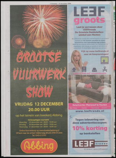 Wijks Nieuws / Bunniks Nieuws, 10 december 2008 (nr. 50, jrg. 44)